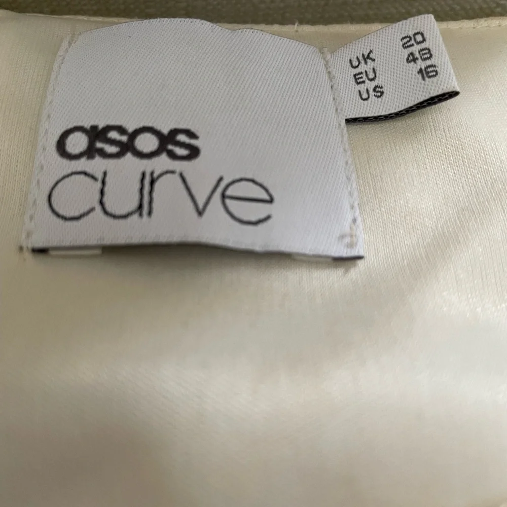 ASOS Cream and White Special Occasion Dress - Picture 9 of 11